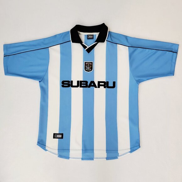 COVENTRY CITY Mens Large L Vintage Home Football Shirt Jersey 2000 - 2001 Subaru - Picture 1 of 15